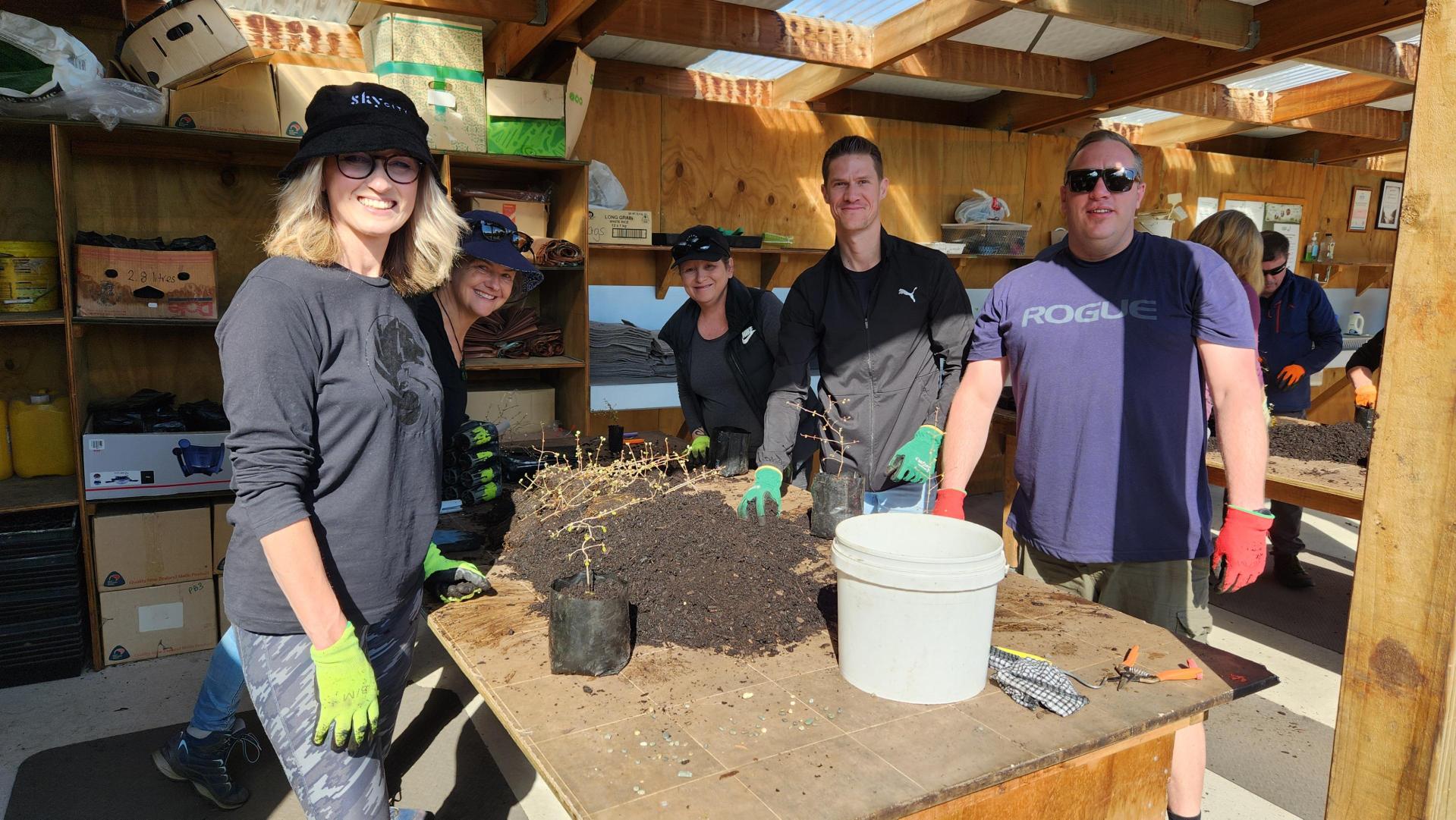 Queenstown Team on a mission to plant trees at the Jean Malpas